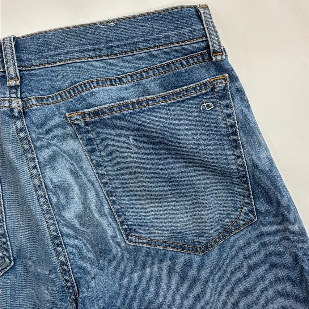 Rag & Bone The Dre Armitage Classic Skinny Leg Blue Jeans